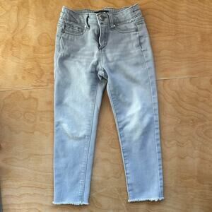Joe’s Jeans Girls Gray Skinny Jeans Size 4T Raw Hem